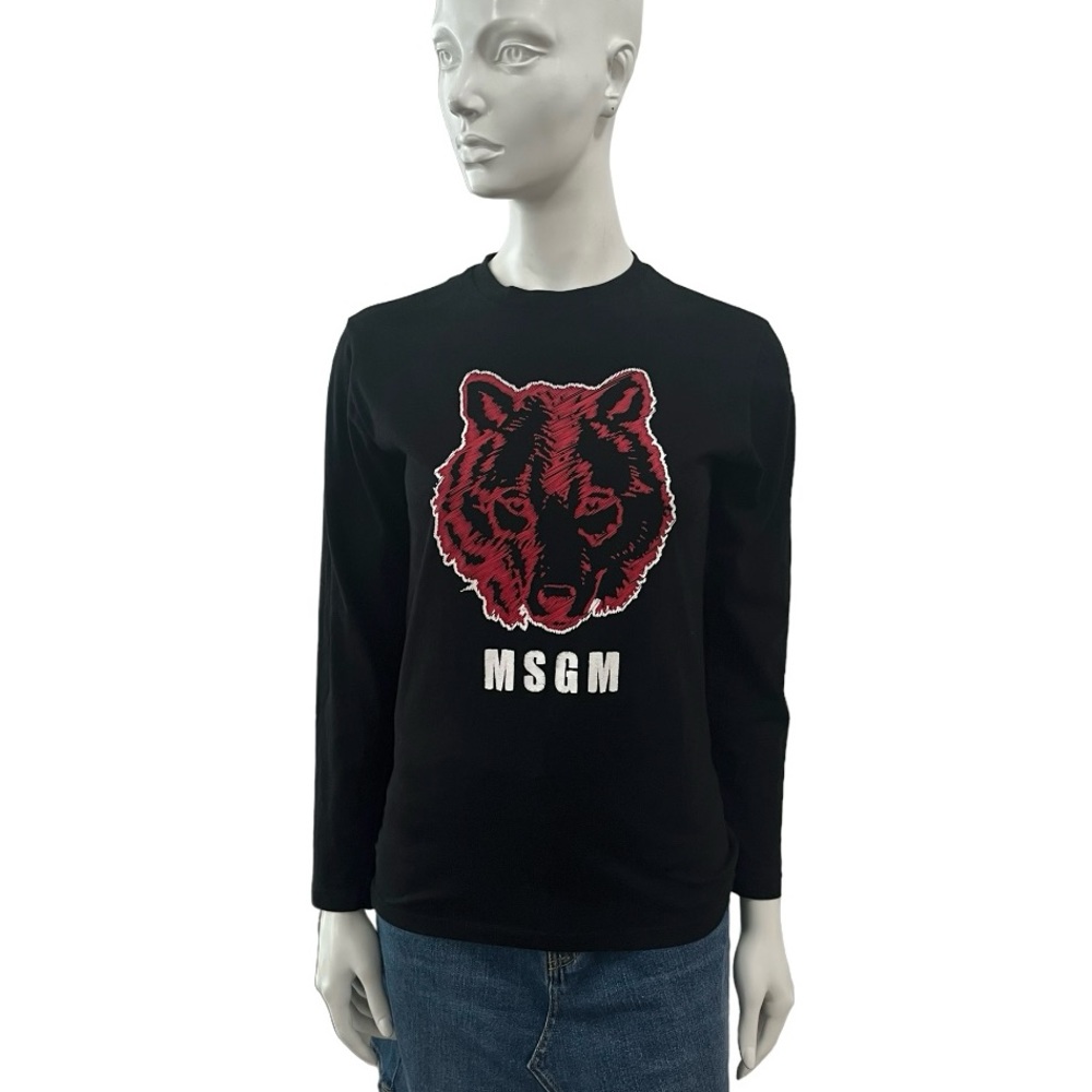 Authentic MSGM Graphic Long Sleeve T Shirt